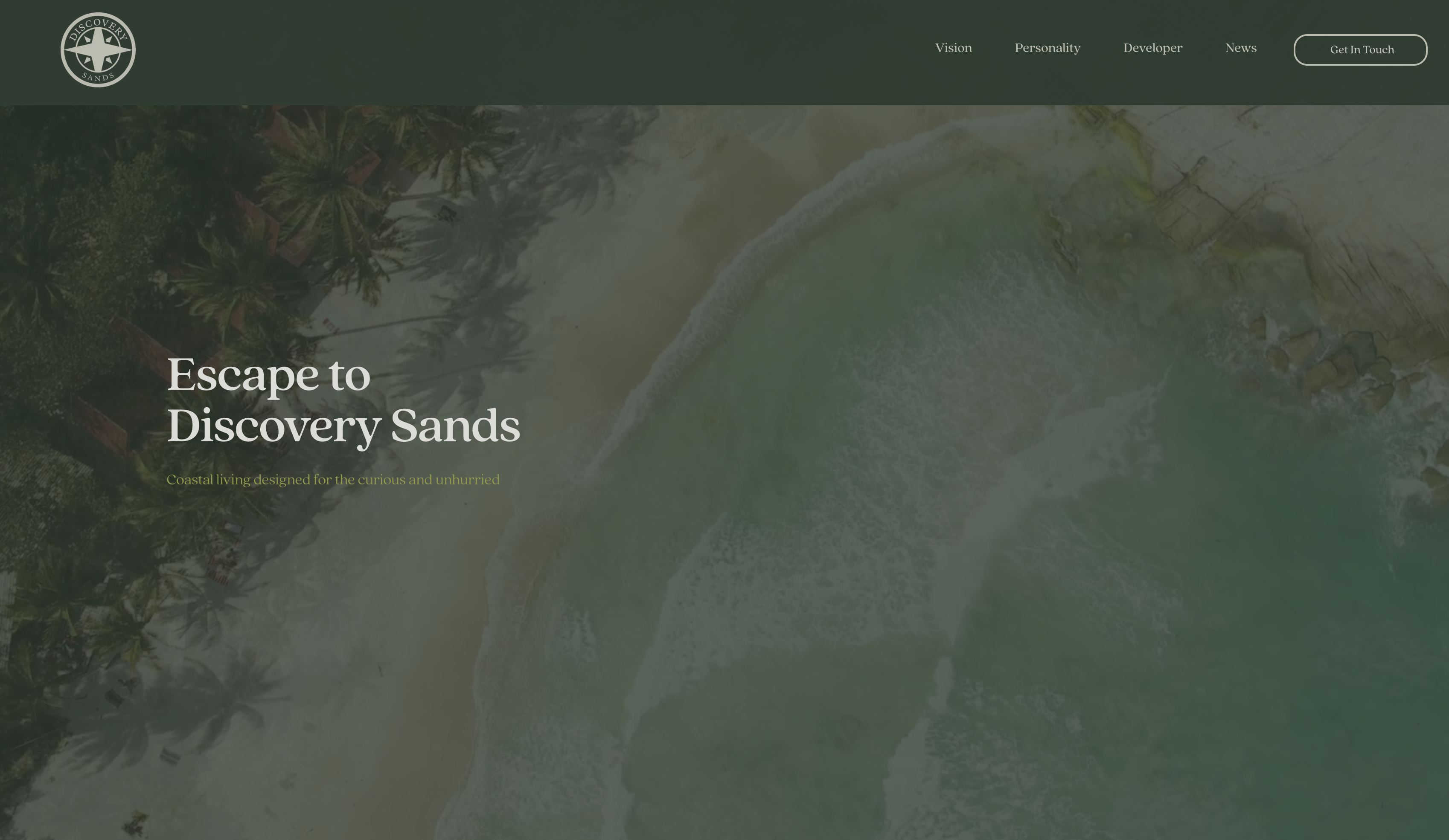 Discovery Sands website preview